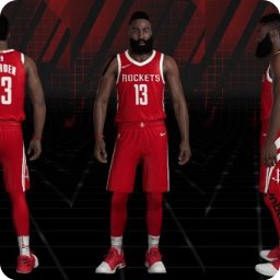 NBA2K18最新骑士火箭球衣组合MOD(火箭的是红色队服)